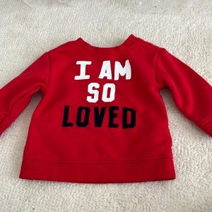 Baby sweatshirt - “I am so loved” size 3-6 months